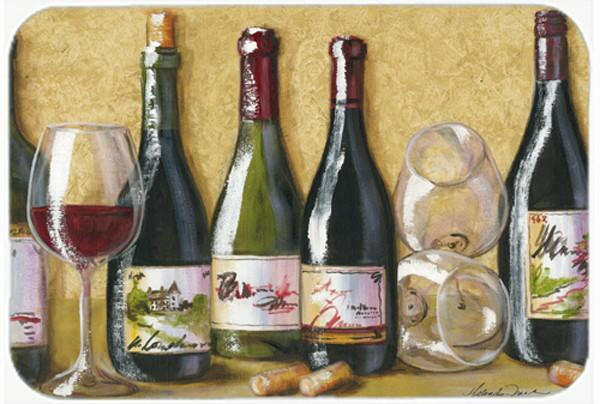 Wine Du Vin by Malenda Trick Glass Cutting Board Large TMTR0271LCB by Caroline's Treasures