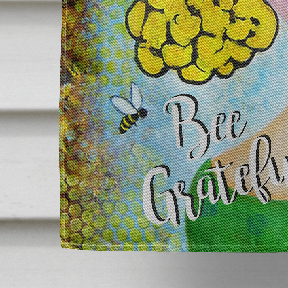 Bee Grateful Girl with Beehive Flag Canvas House Size VHA3008CHF