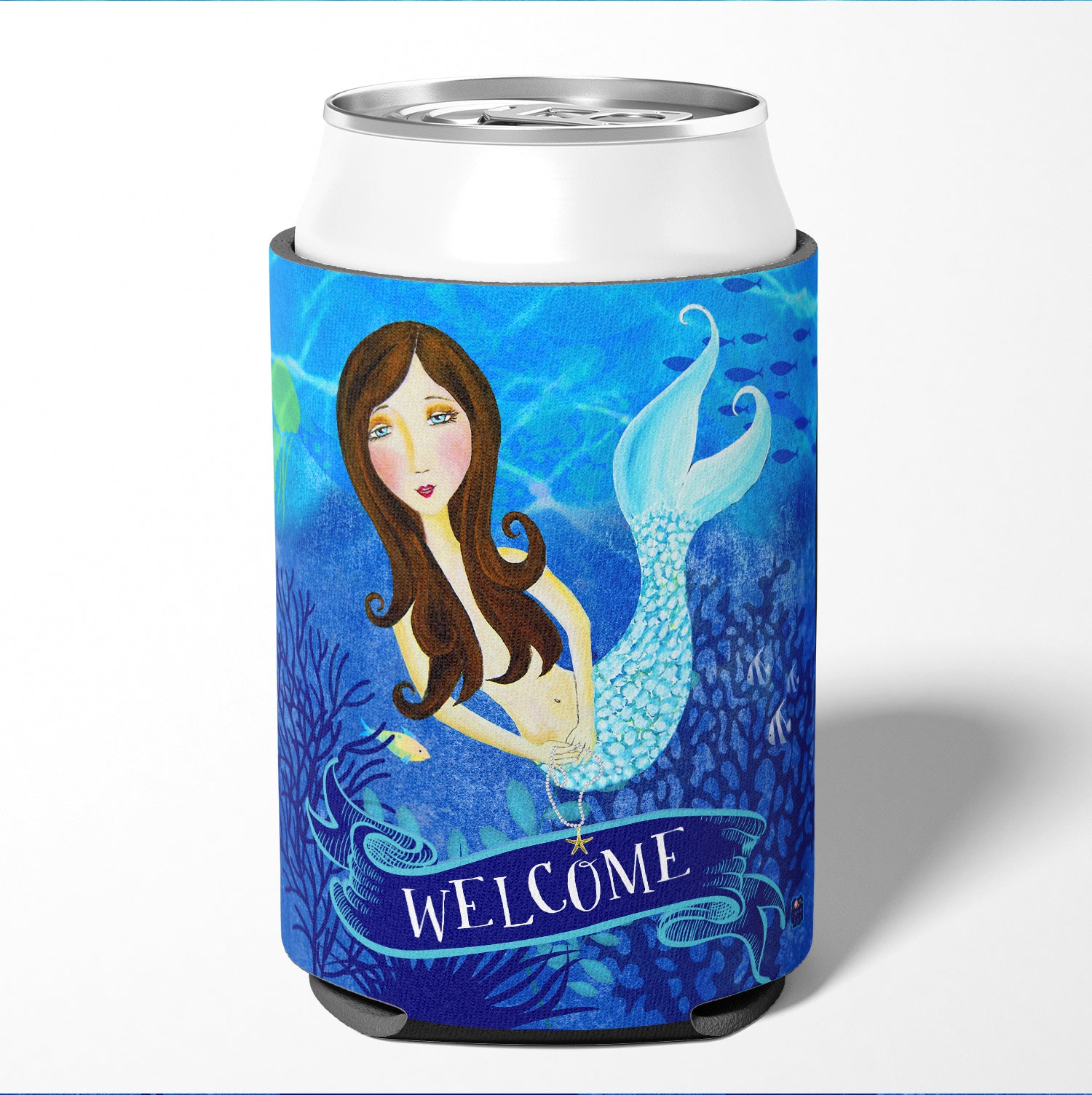 Welcome Mermaid Can or Bottle Hugger VHA3010CC.