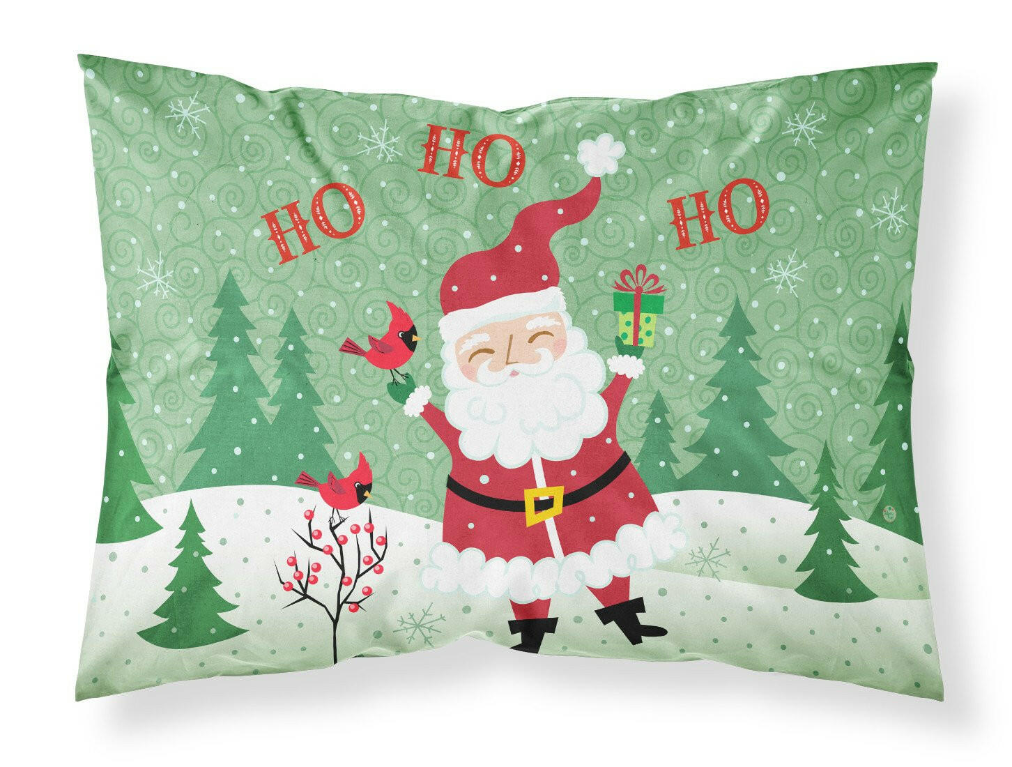 Merry Christmas Santa Claus Ho Ho Ho Fabric Standard Pillowcase VHA3016PILLOWCASE by Caroline's Treasures