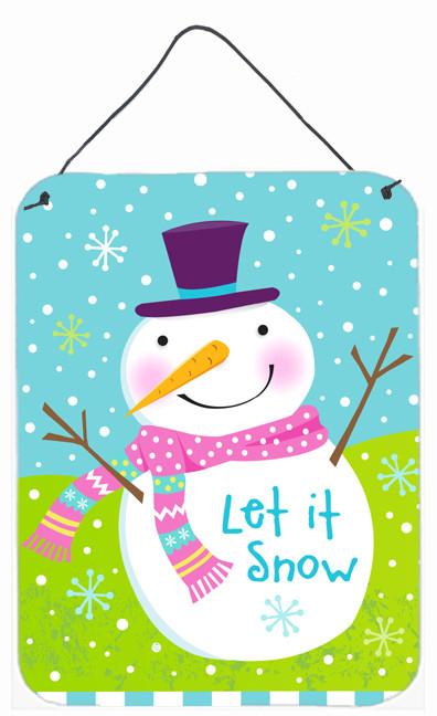 Christmas Snowman Let it Snow Wall or Door Hanging Prints VHA3017DS1216 by Caroline's Treasures