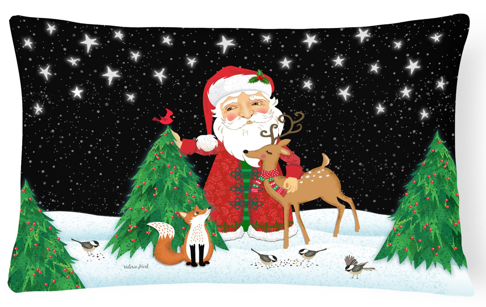 Santa Claus Christmas Canvas Fabric Decorative Pillow VHA3033PW1216 by Caroline's Treasures