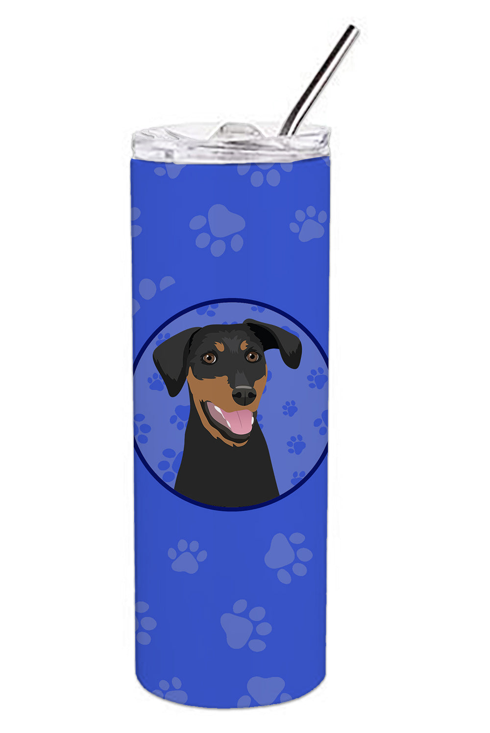 Buy this Doberman Pinscher Black and Rust Natural Ears #1  Stainless Steel 20 oz Skinny Tumbler