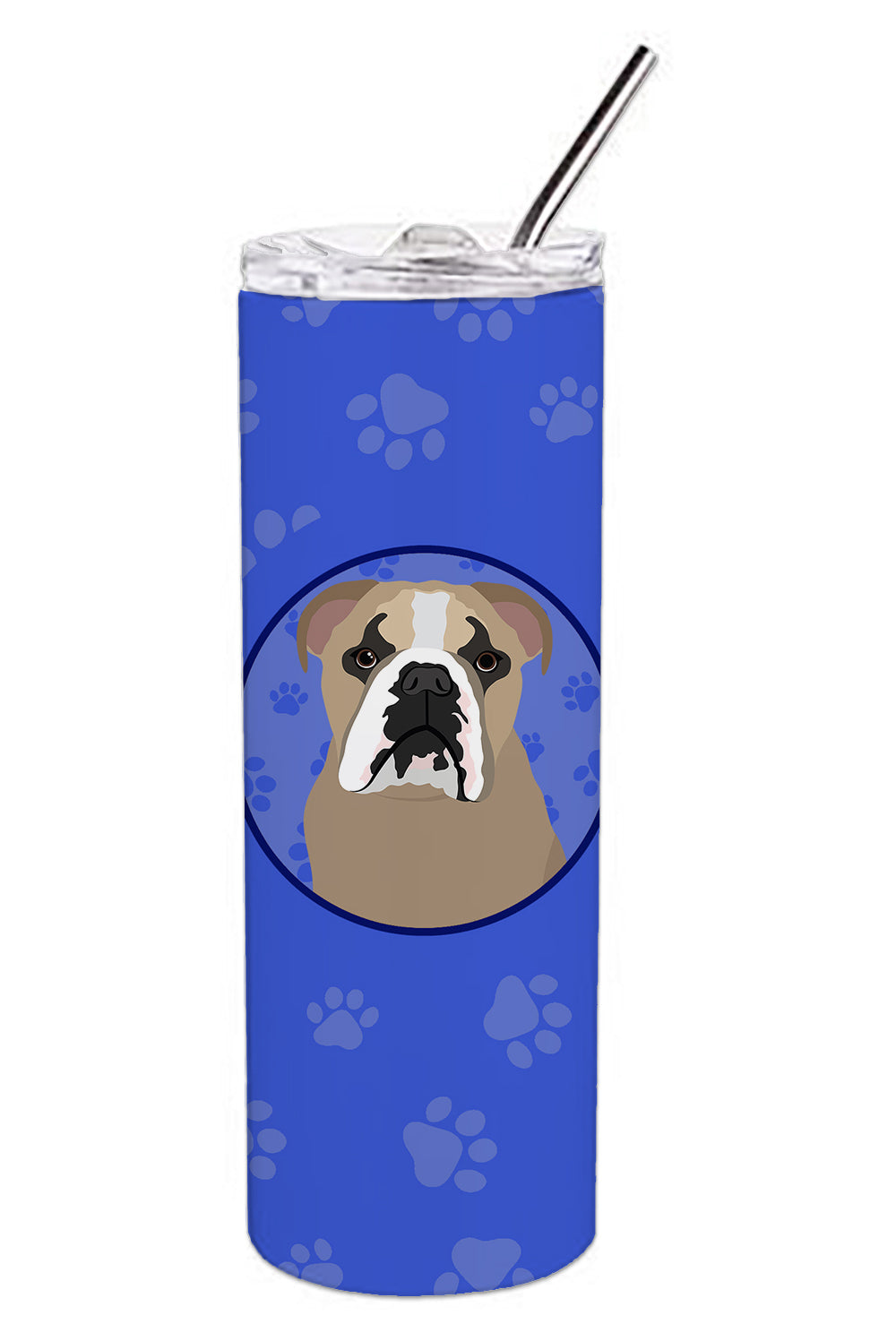 Buy this English Bulldog Lilac Tricolor  Stainless Steel 20 oz Skinny Tumbler
