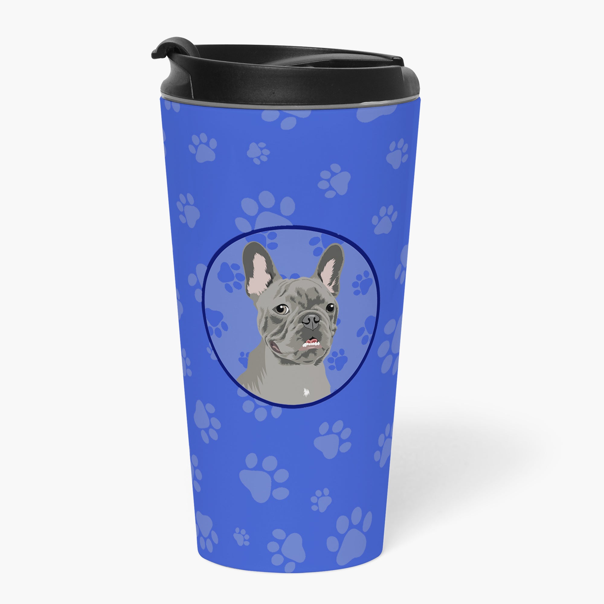 Buy this French Bulldog Blue  Stainless Steel 16 oz  Tumbler
