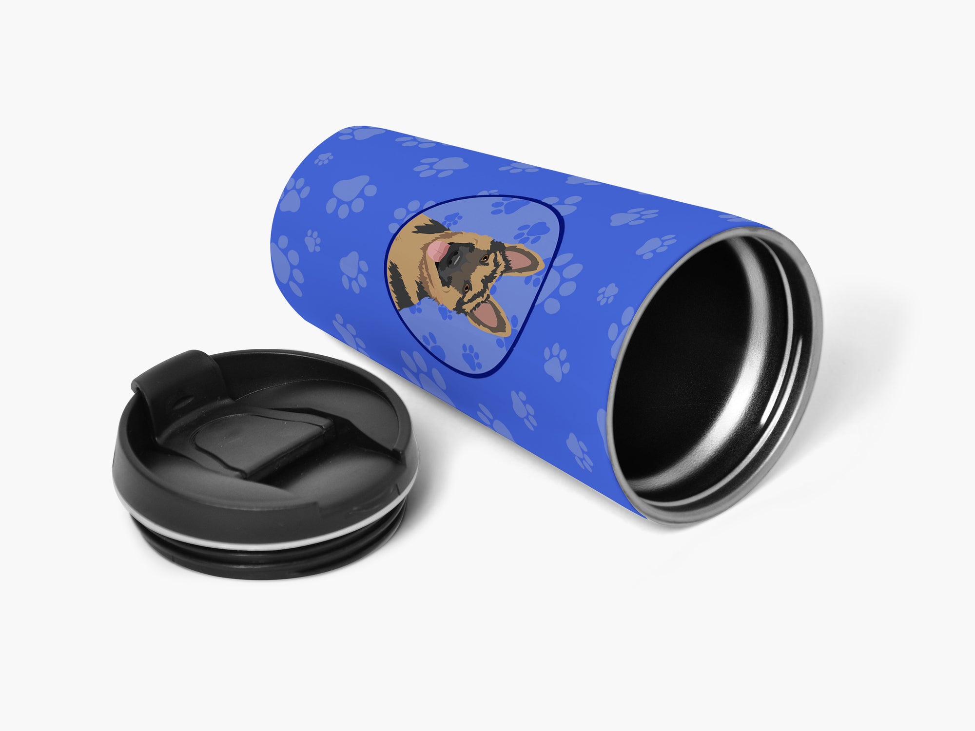 German Shepherd Red and Black  Stainless Steel 16 oz  Tumbler - the-store.com