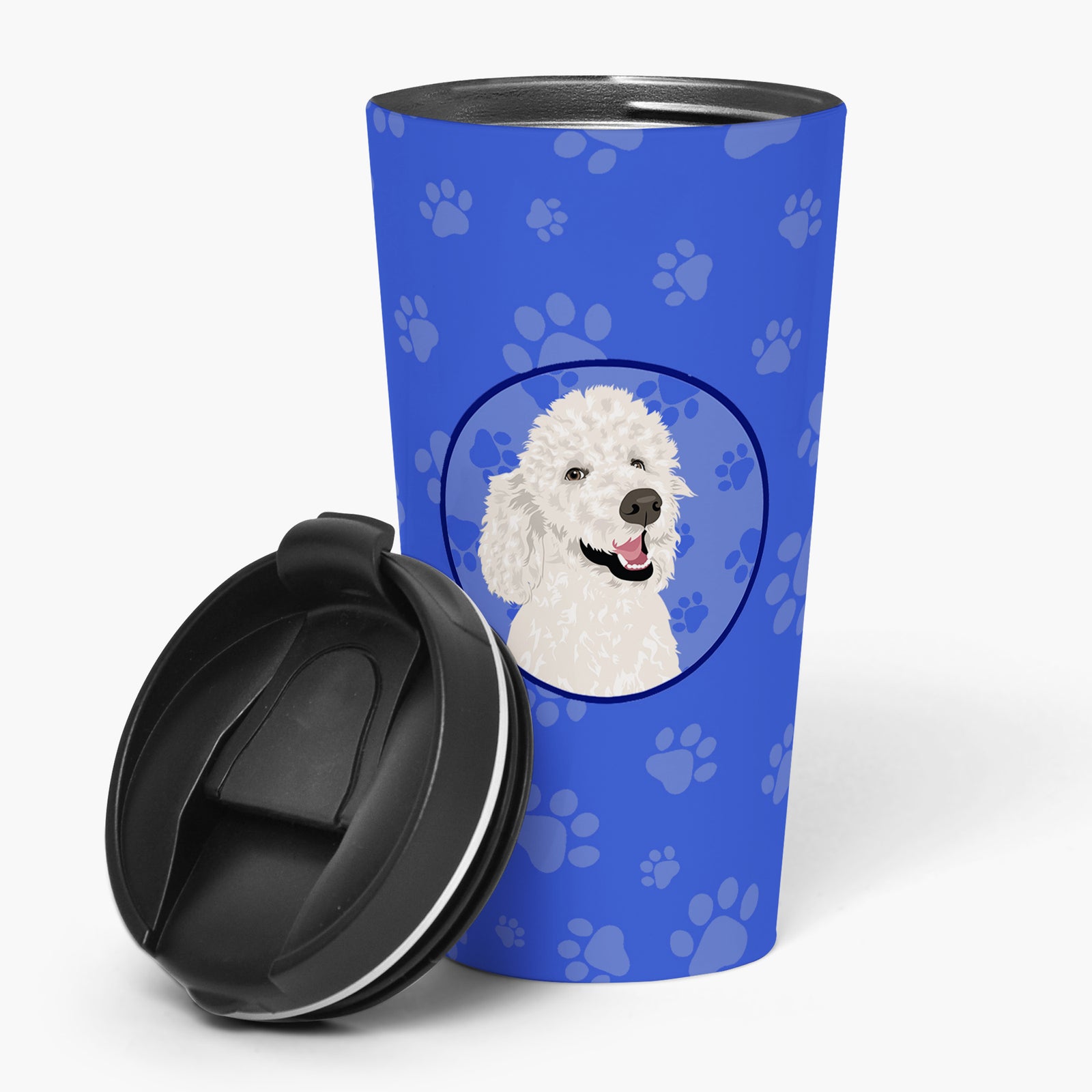 Buy this Poodle Standard White  Stainless Steel 16 oz  Tumbler