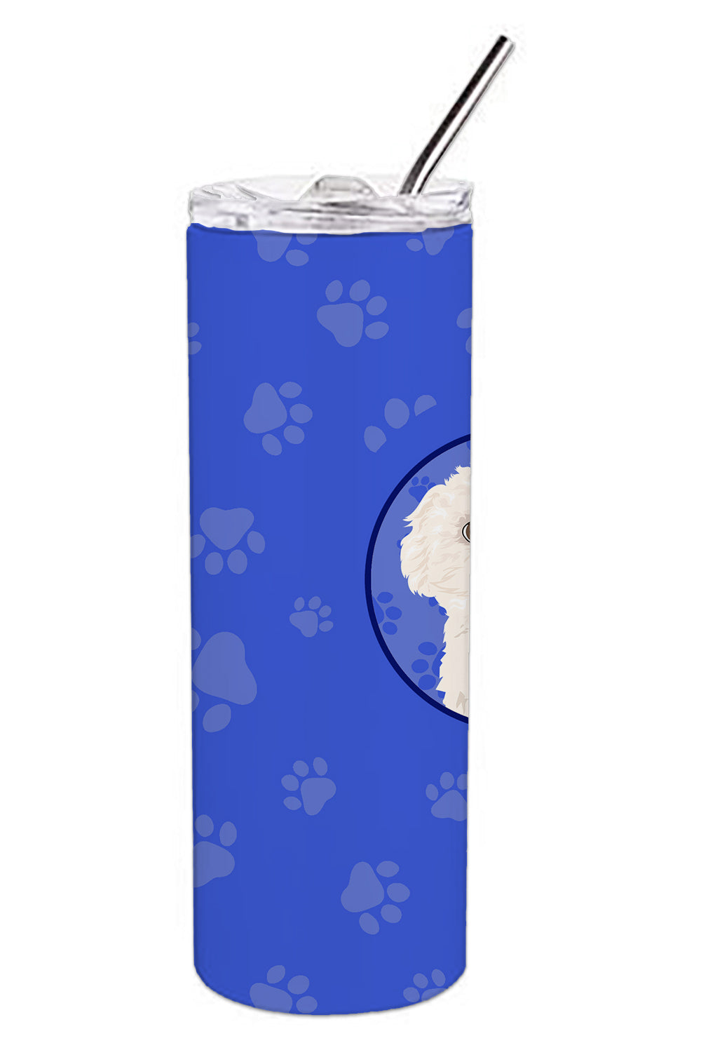 Buy this Poodle Toy White  Stainless Steel 20 oz Skinny Tumbler