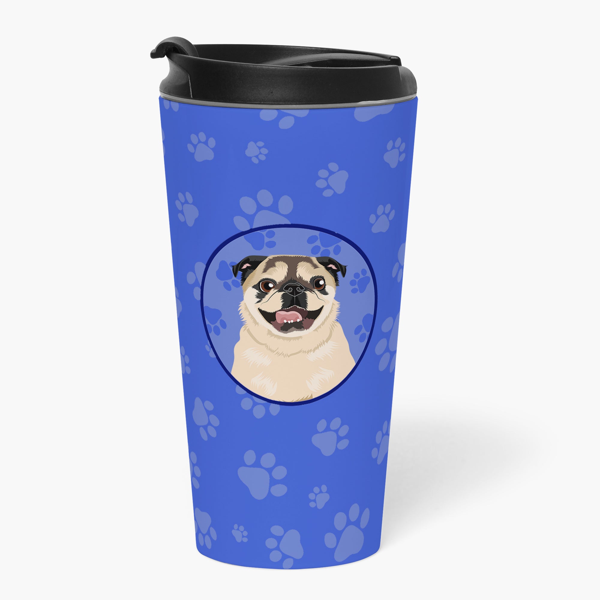 Buy this Pug Fawn #5  Stainless Steel 16 oz  Tumbler
