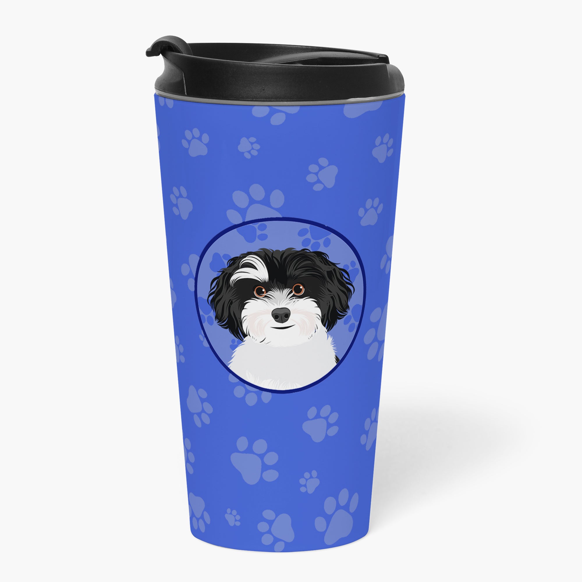 Shih-Tzu Black and White #1  Stainless Steel 16 oz  Tumbler - the-store.com