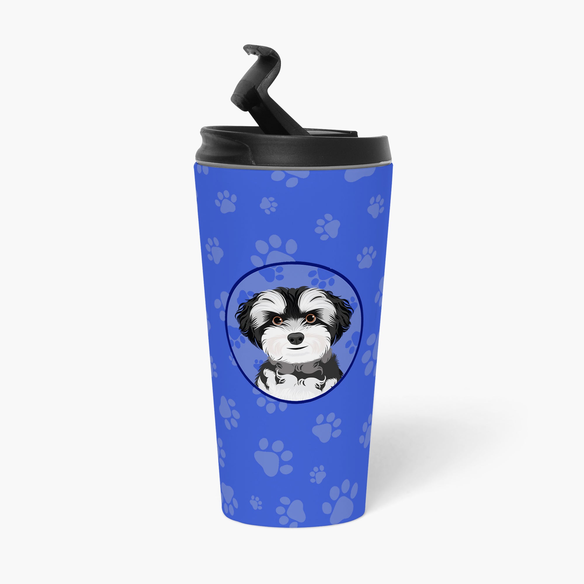 Shih-Tzu Black and White #2  Stainless Steel 16 oz  Tumbler - the-store.com