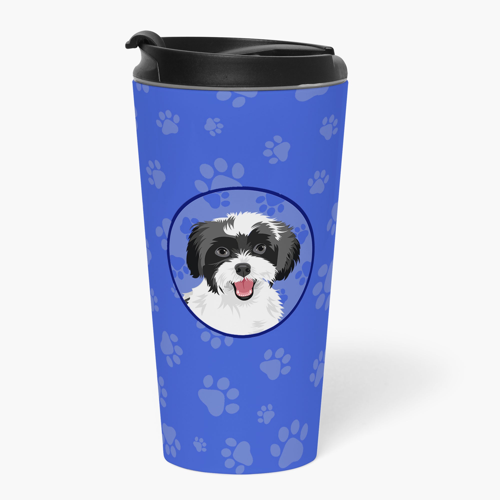 Shih-Tzu Black and White #3  Stainless Steel 16 oz  Tumbler - the-store.com