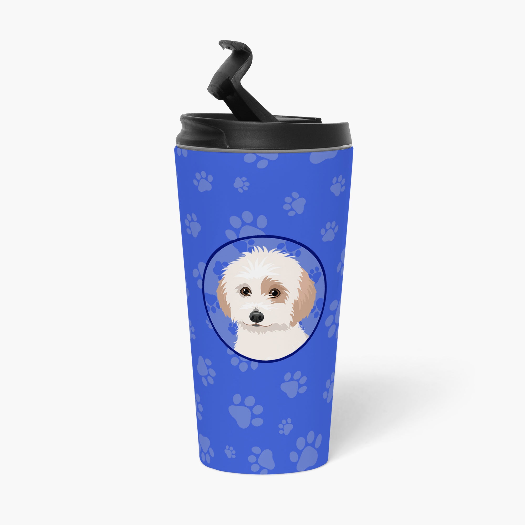 Shih-Tzu White and Red  Stainless Steel 16 oz  Tumbler - the-store.com