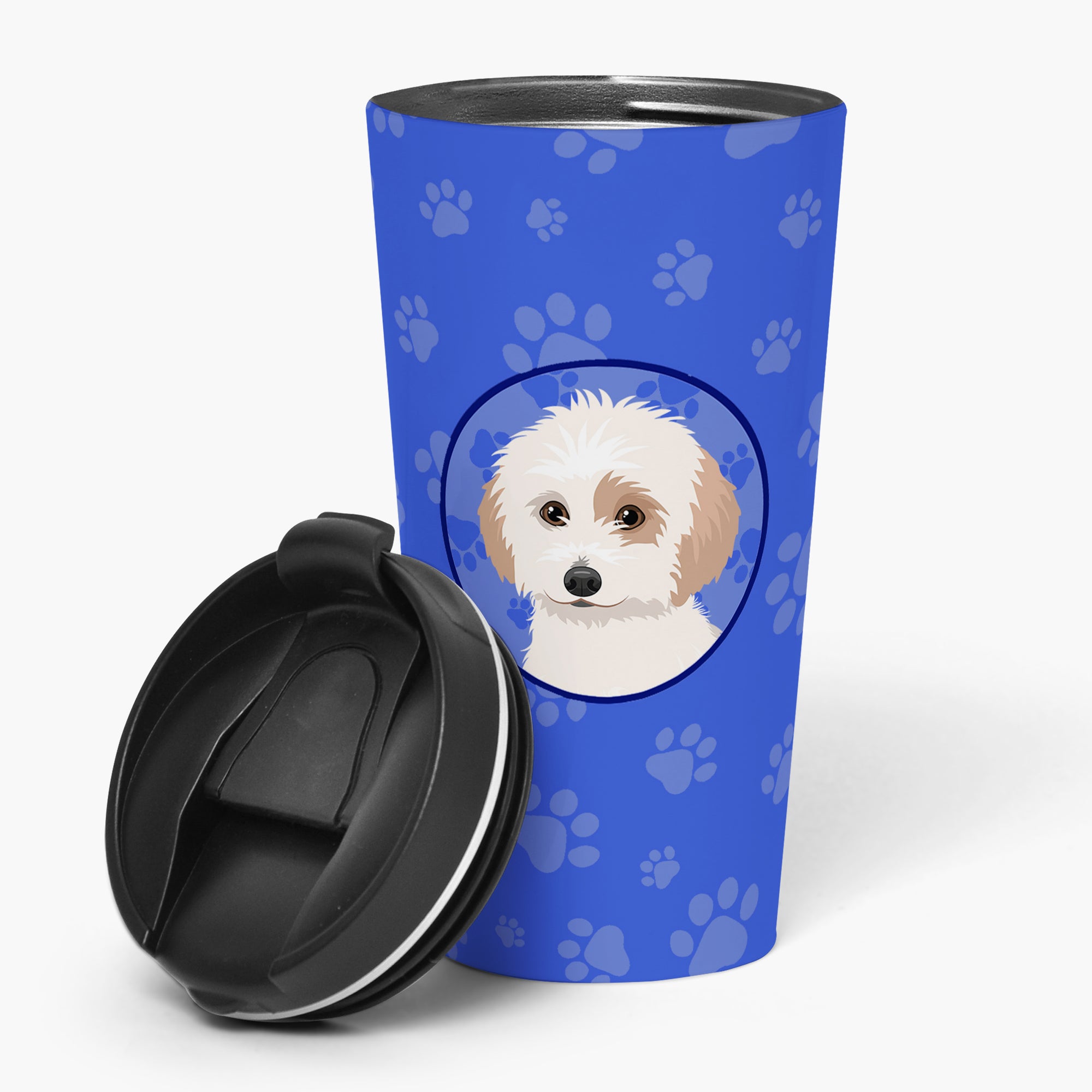 Buy this Shih-Tzu White and Red  Stainless Steel 16 oz  Tumbler