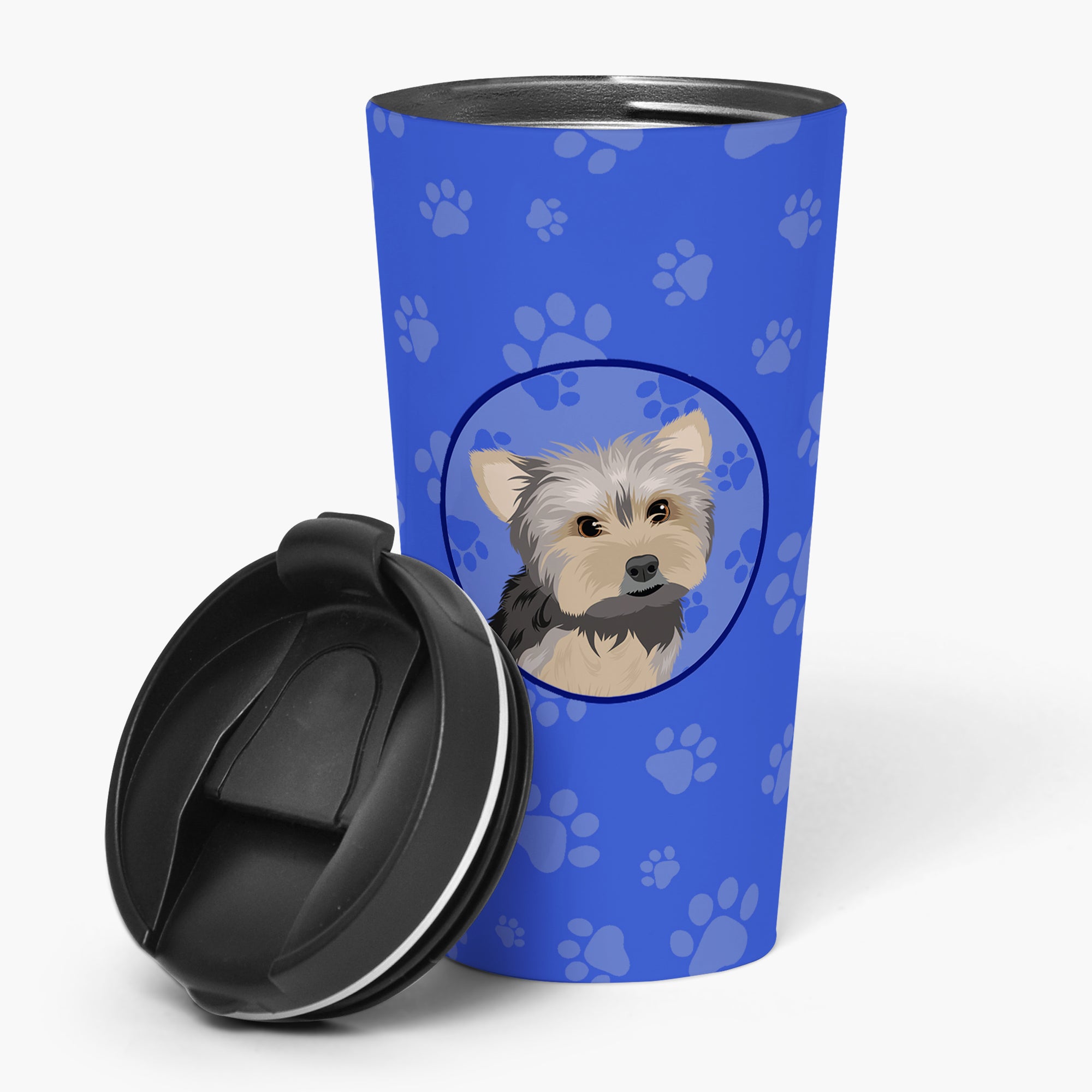 Buy this Yorkie Blue and Tan #2  Stainless Steel 16 oz  Tumbler
