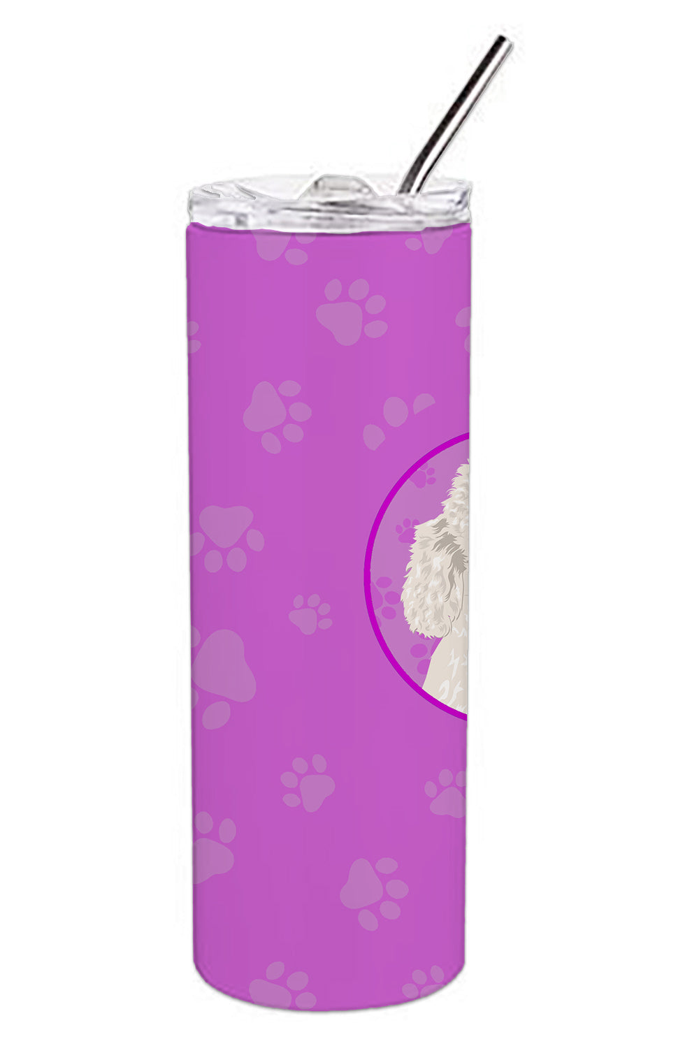 Buy this Poodle Standard White Stainless Steel 20 oz Skinny Tumbler