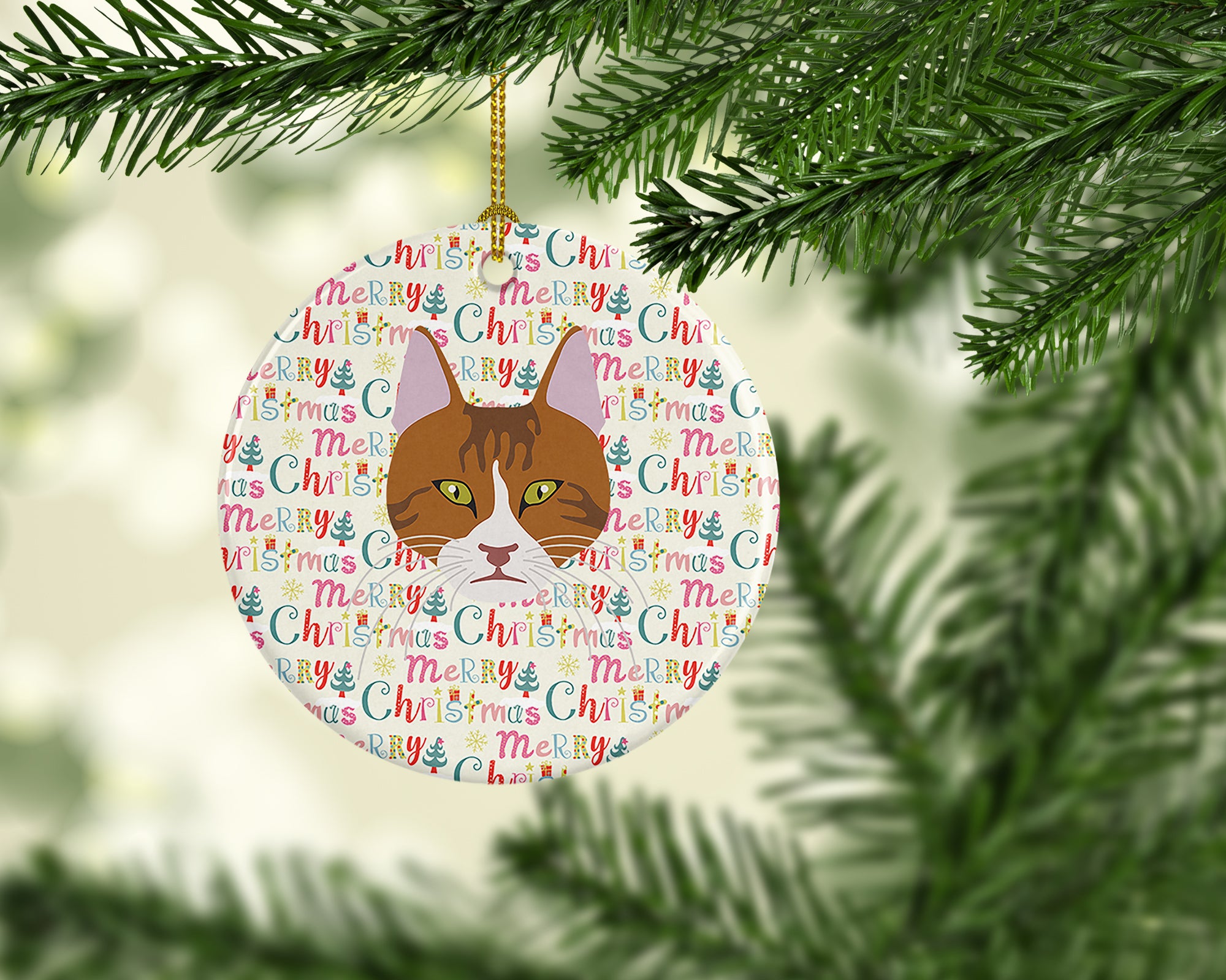 Buy this Aegean Cat Christmas Ceramic Ornament