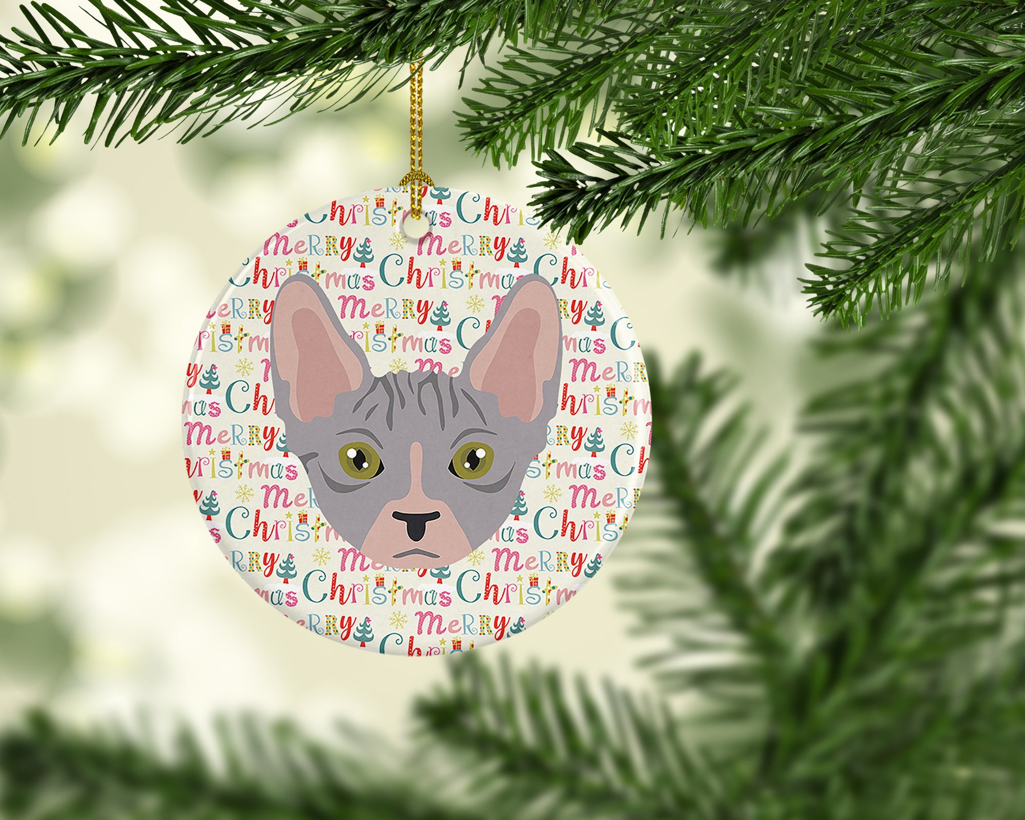 Buy this Bambino Cat Christmas Ceramic Ornament
