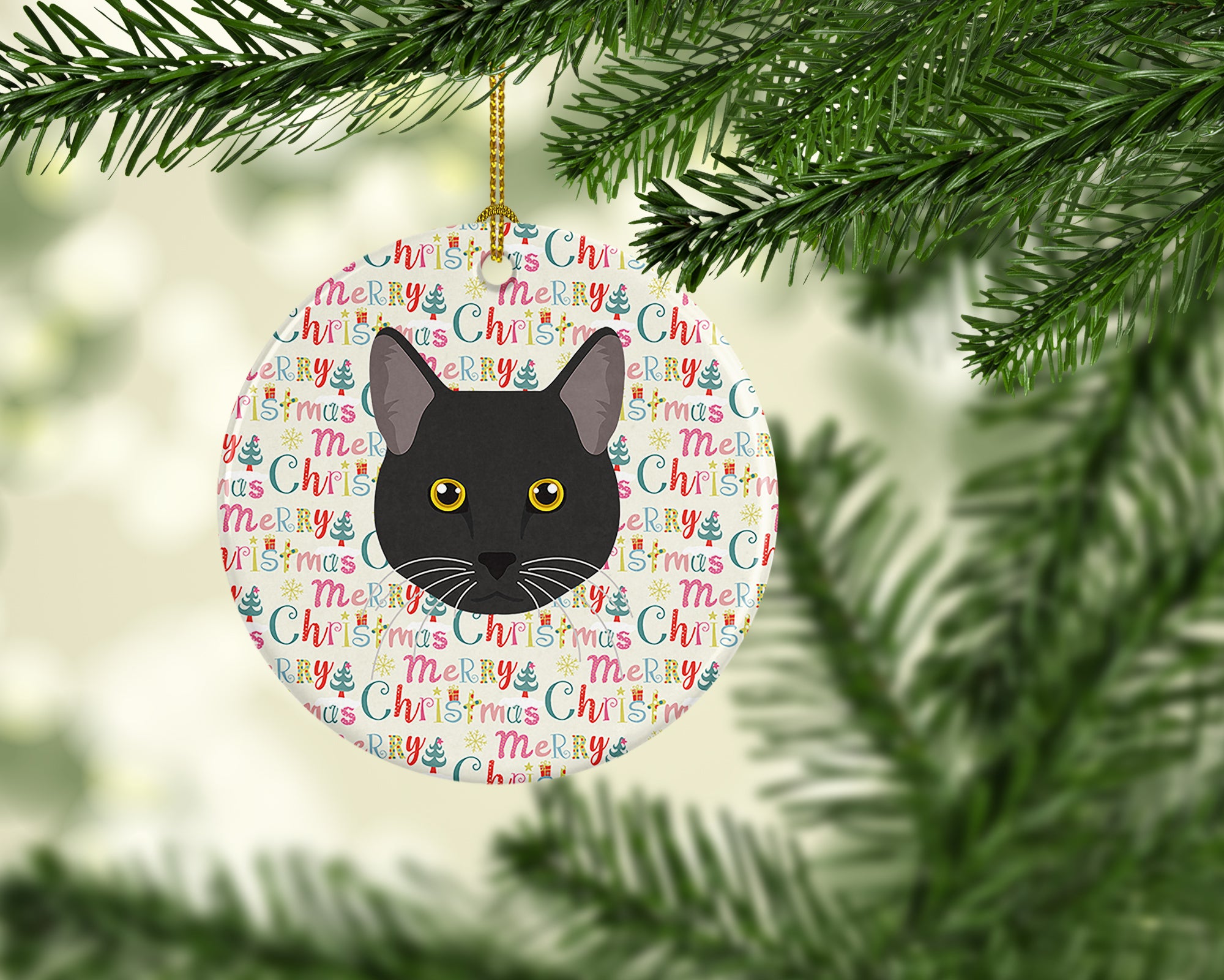 Buy this Bombay Cat Christmas Ceramic Ornament