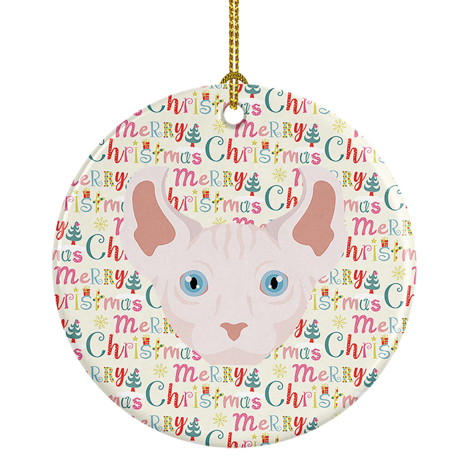 Buy this Dwelf Cat Christmas Ceramic Ornament