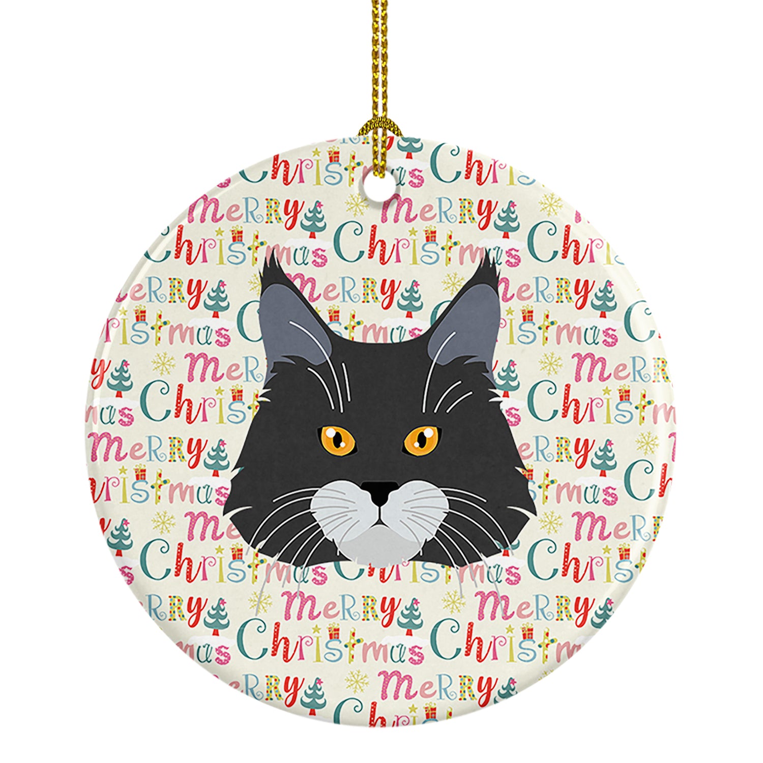 Buy this Maine Coon Cat Christmas Ceramic Ornament
