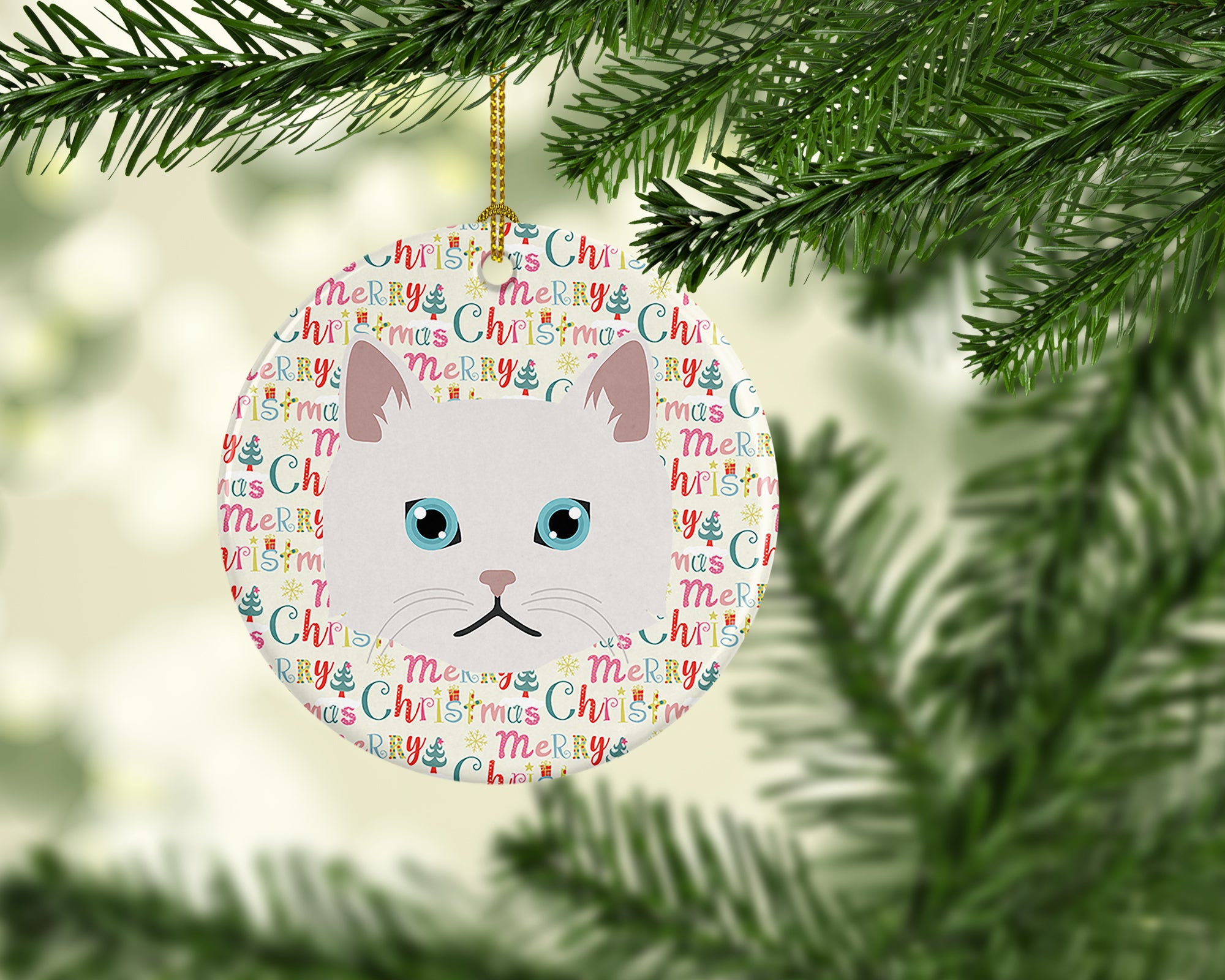 Buy this Napoleon Cat Christmas Ceramic Ornament