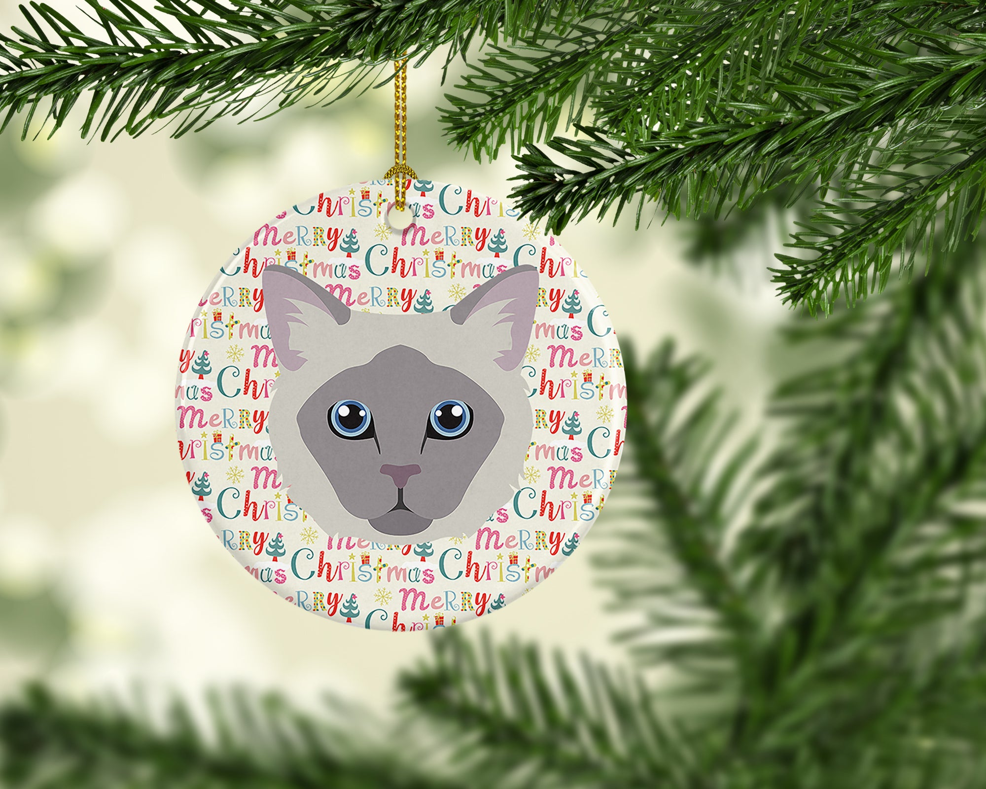 Buy this Owyhee Bob Cat Christmas Ceramic Ornament