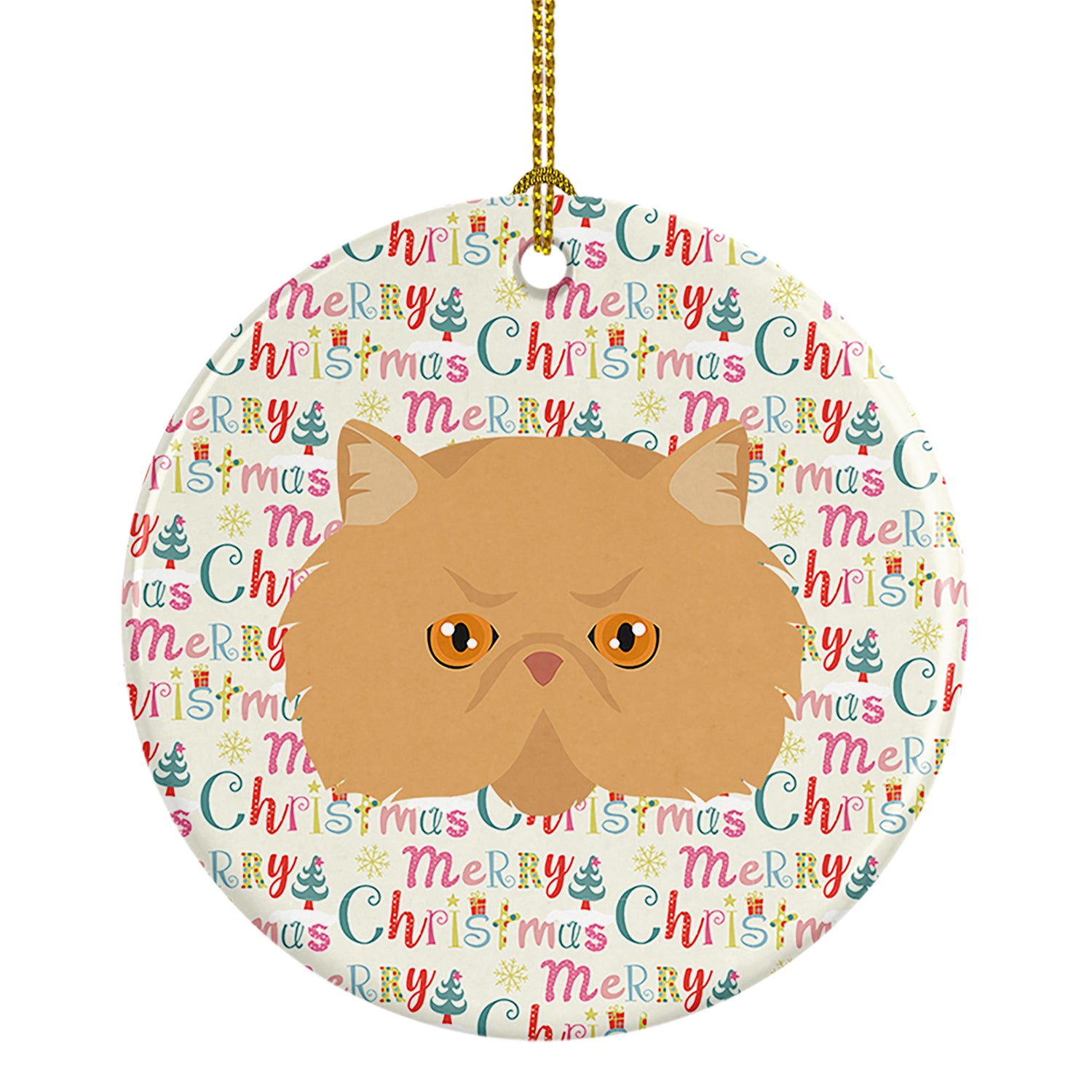 Buy this Persian Modern Cat Christmas Ceramic Ornament