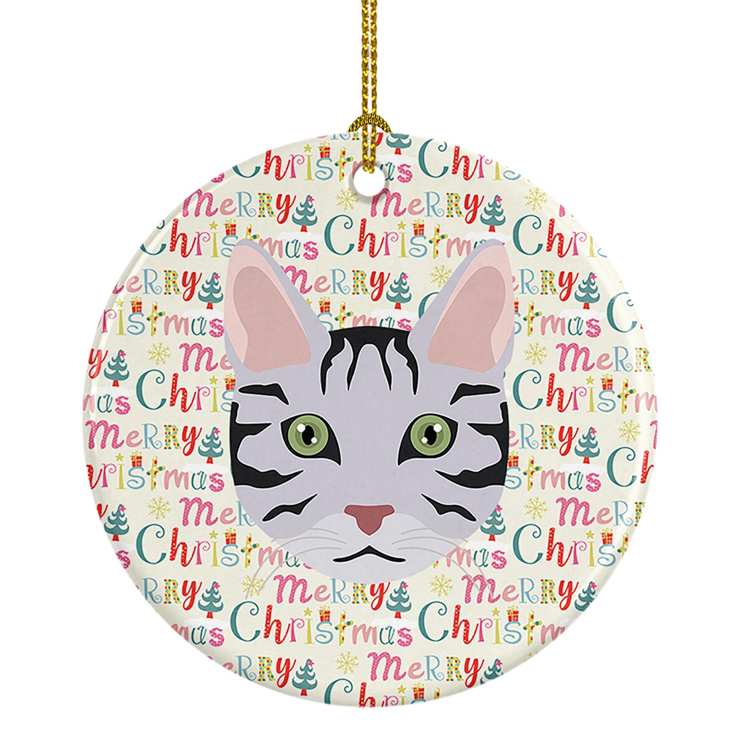 Buy this Serengeti Cat Christmas Ceramic Ornament