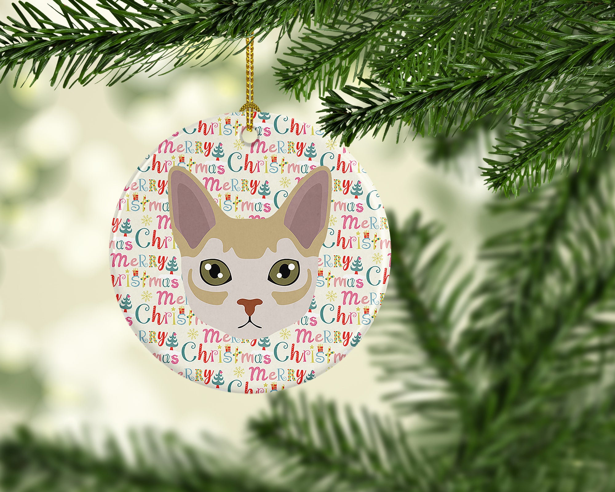 Buy this Singapura Cat Christmas Ceramic Ornament