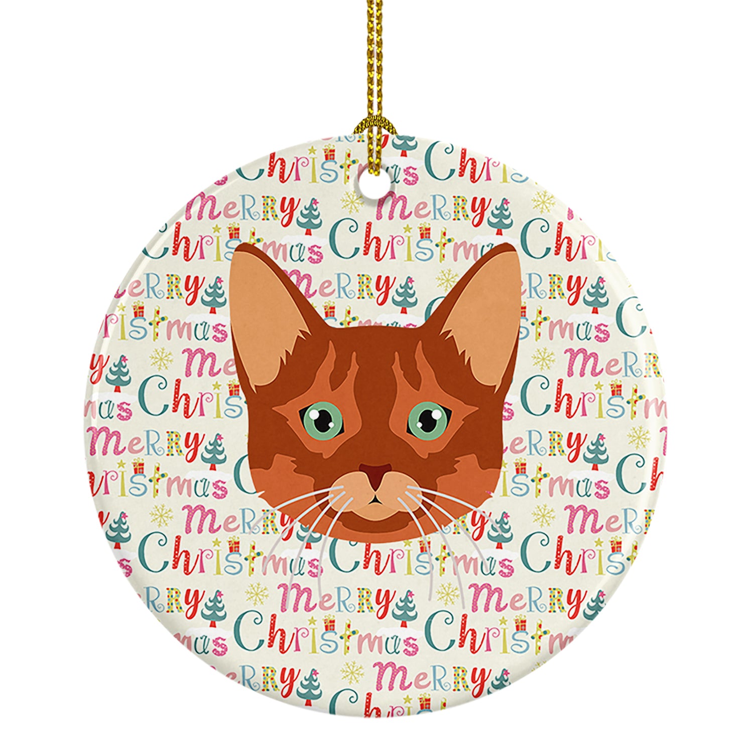 Buy this Somali Cat Christmas Ceramic Ornament