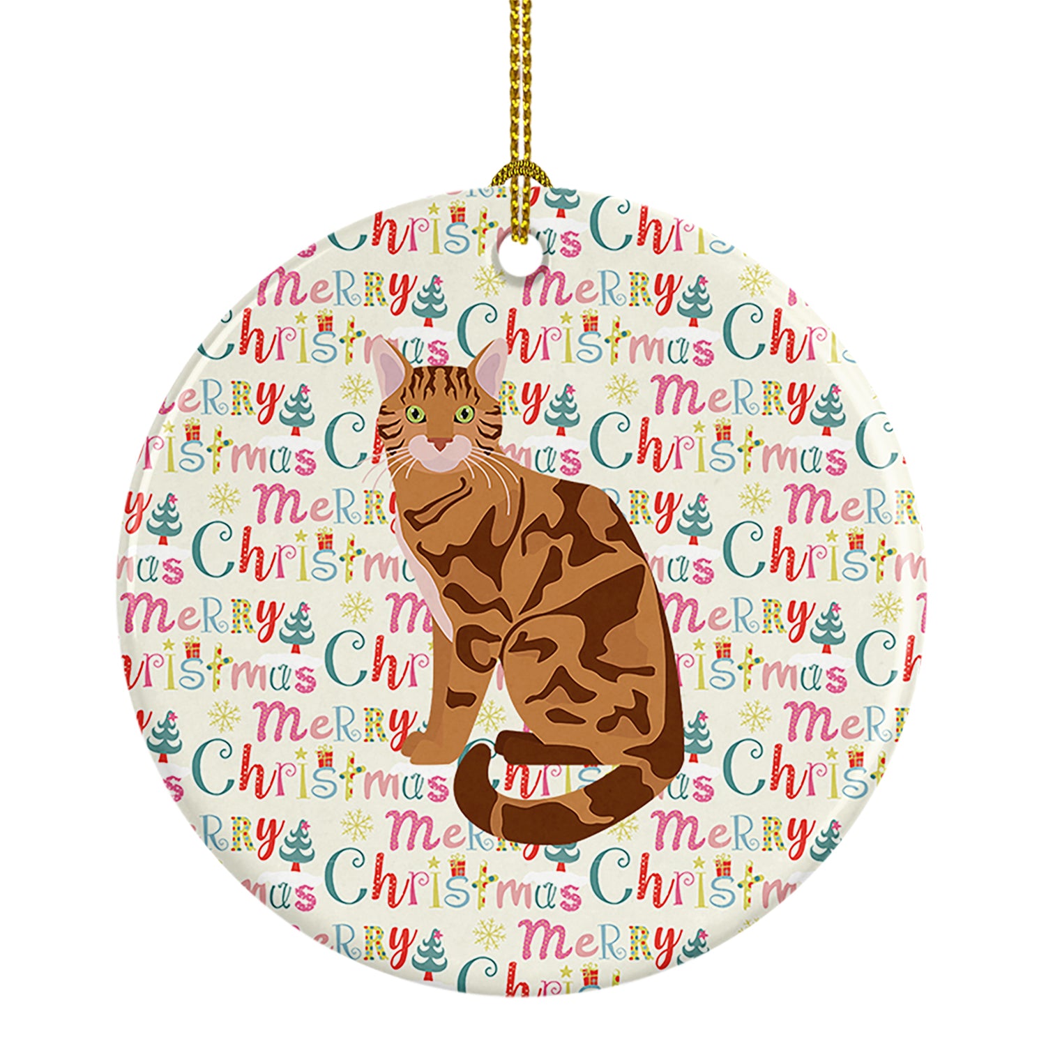 Buy this Bengal Cat Christmas Ceramic Ornament
