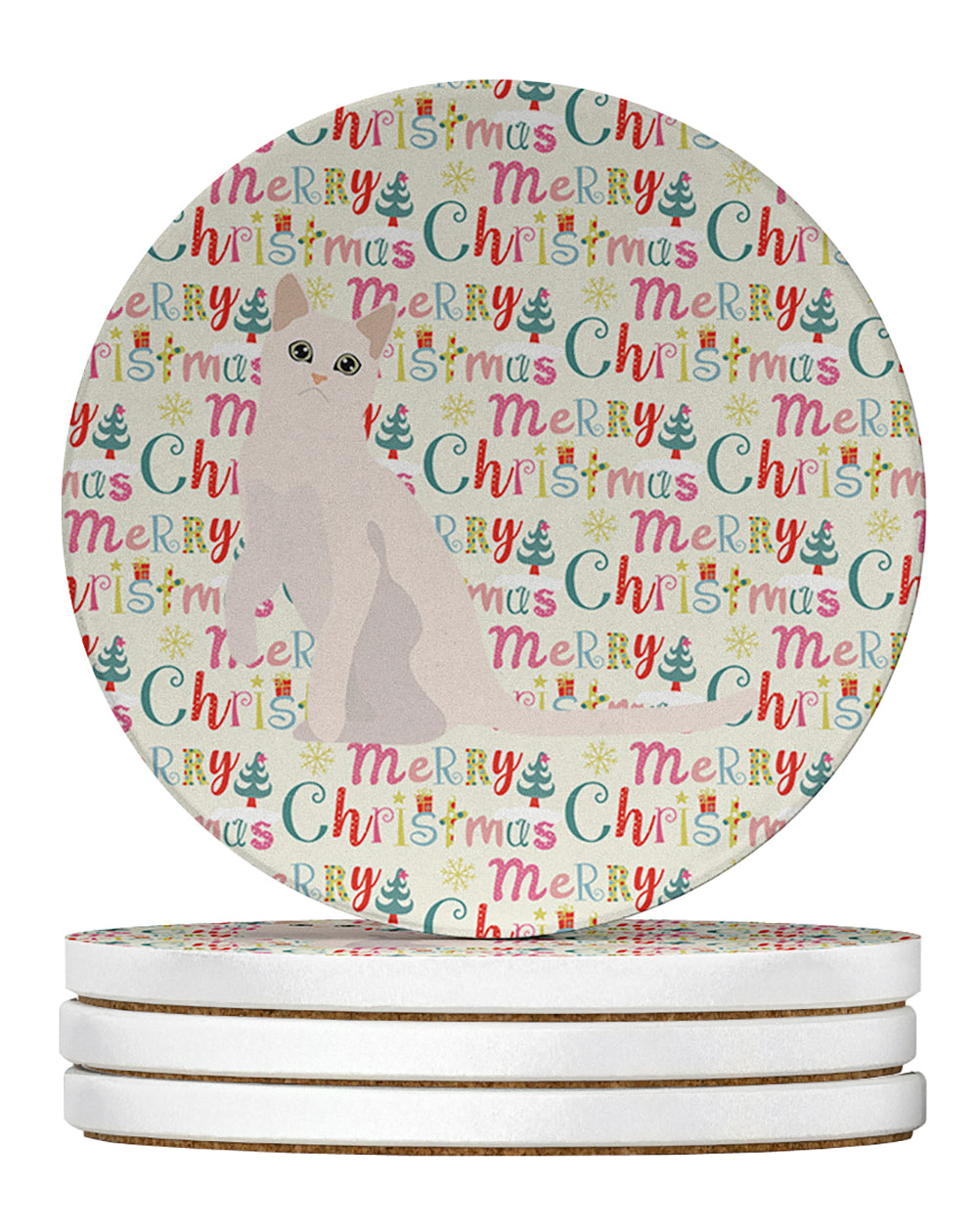 Buy this Burmilla #1 Cat Christmas Large Sandstone Coasters Pack of 4
