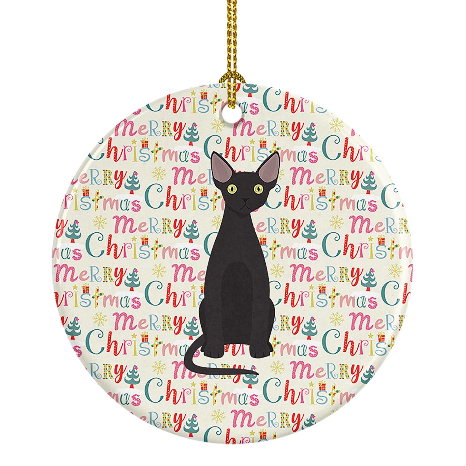 Buy this Devon Rex #3 Cat Christmas Ceramic Ornament