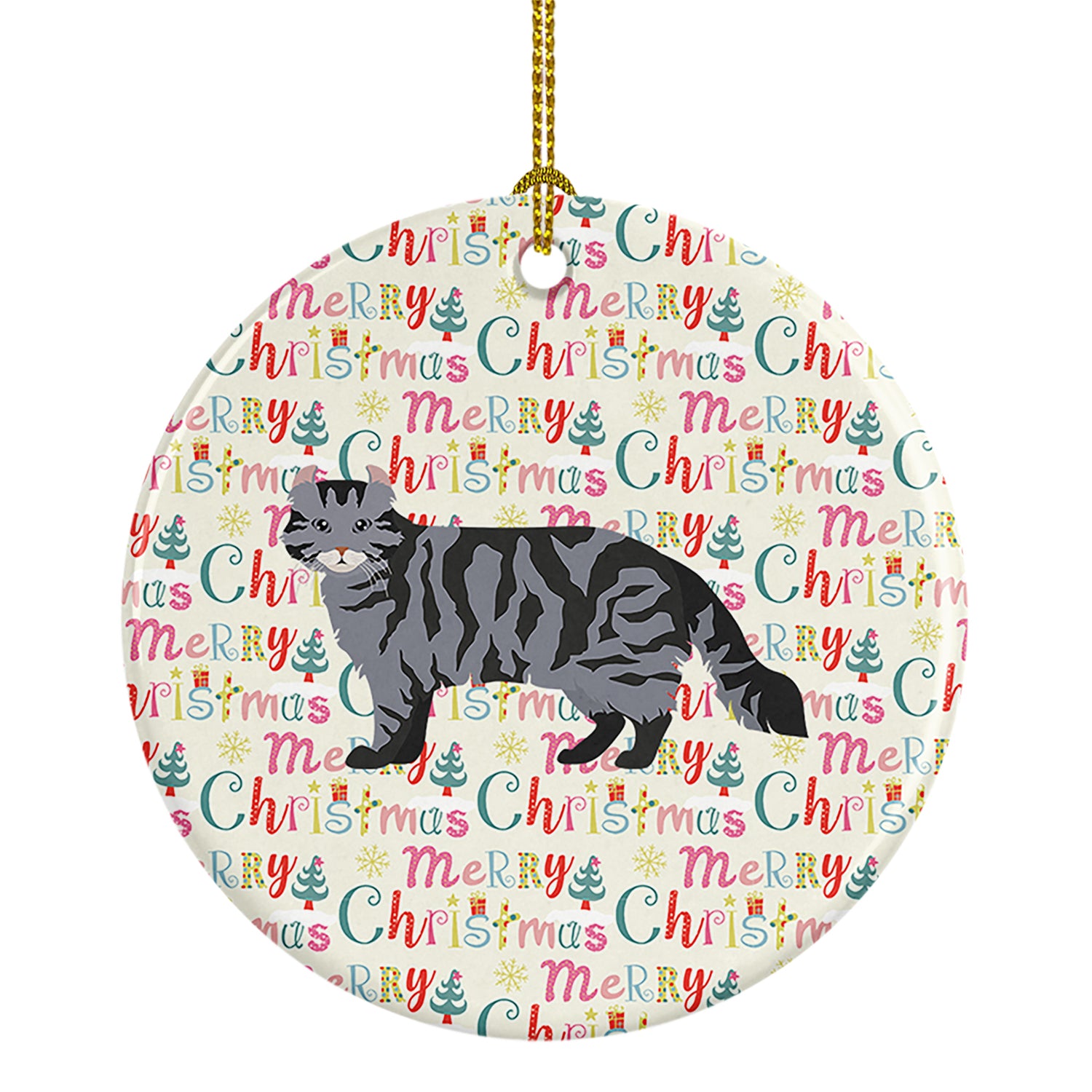 Buy this American Curl #1 Cat Christmas Ceramic Ornament