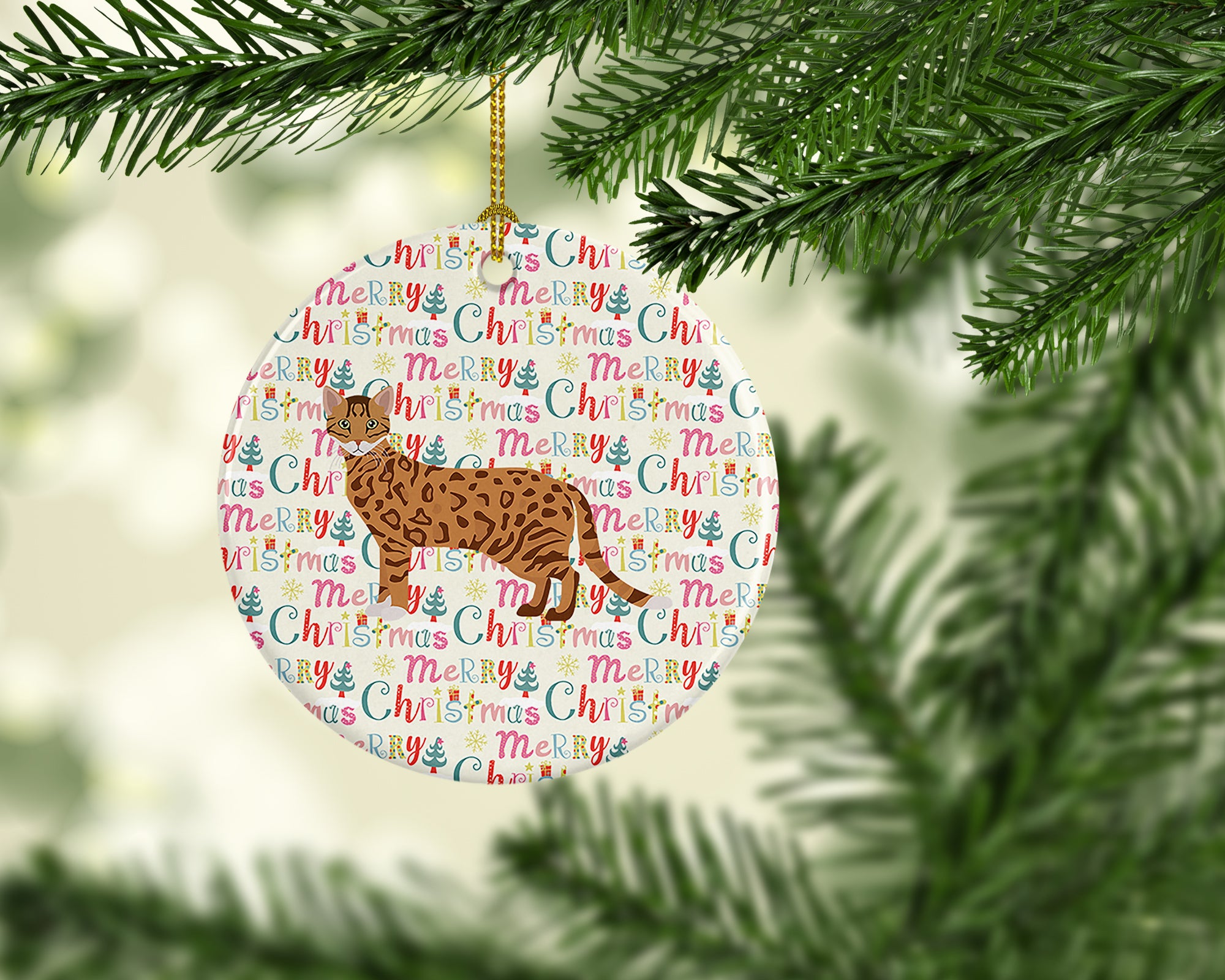 Buy this Cheetoh #1 Cat Christmas Ceramic Ornament