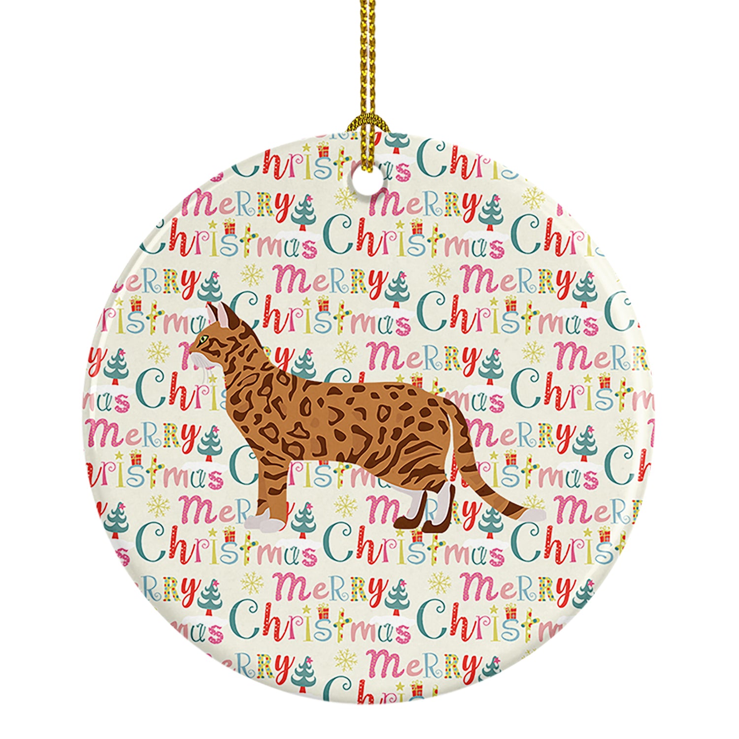 Buy this Cheetoh #3 Cat Christmas Ceramic Ornament