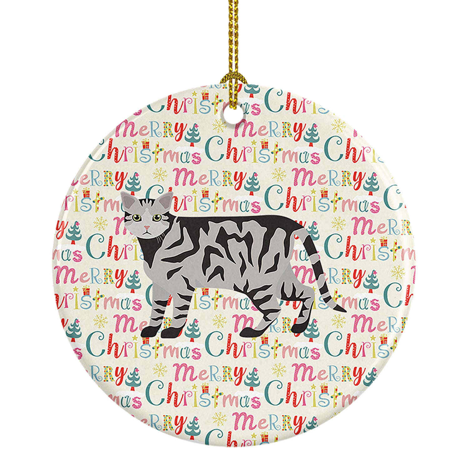 Buy this European Shorthair #2 Cat Christmas Ceramic Ornament