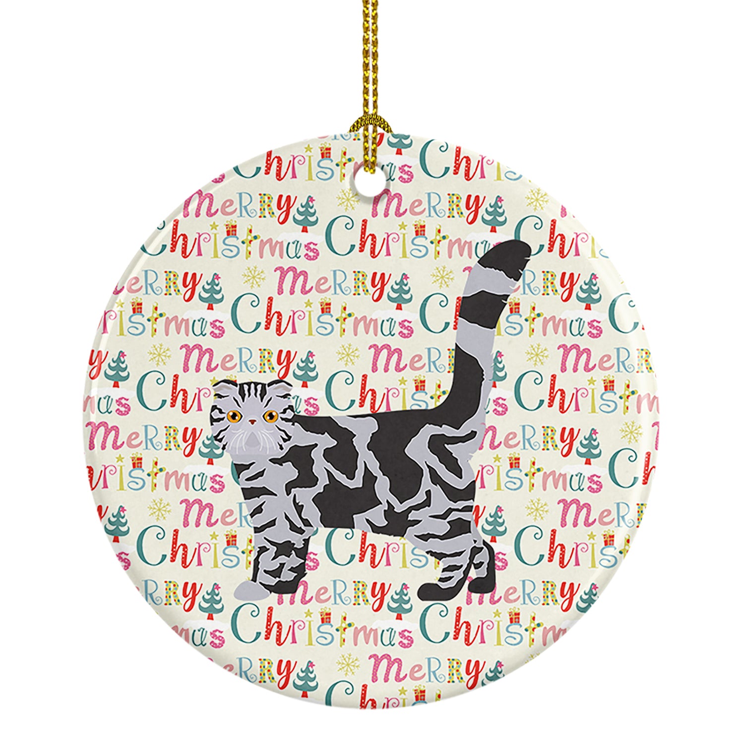 Buy this Foldex Exotic Fold #1 Cat Christmas Ceramic Ornament