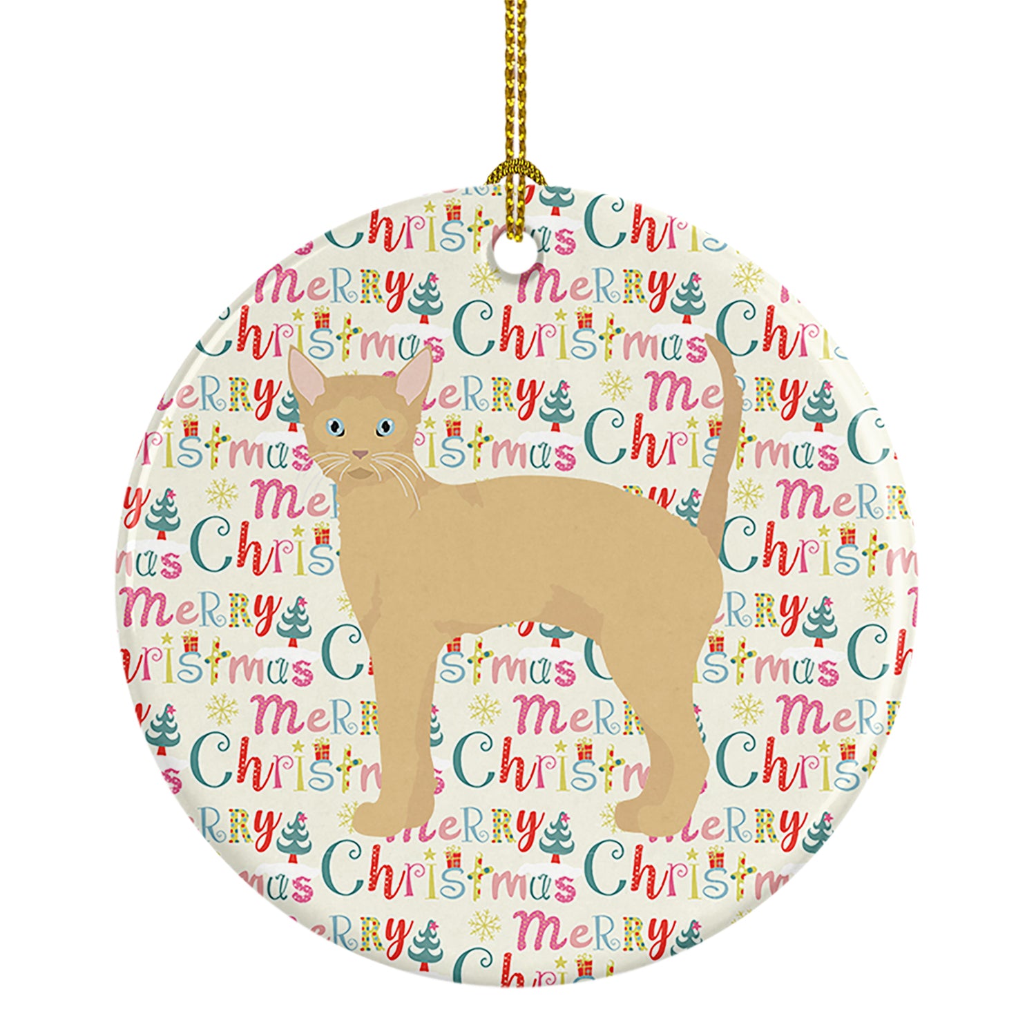Buy this German Rex #2 Cat Christmas Ceramic Ornament