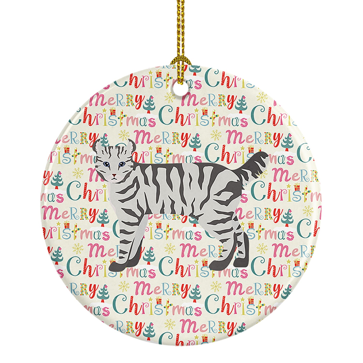 Buy this Highlander Lynx #2 Cat Christmas Ceramic Ornament