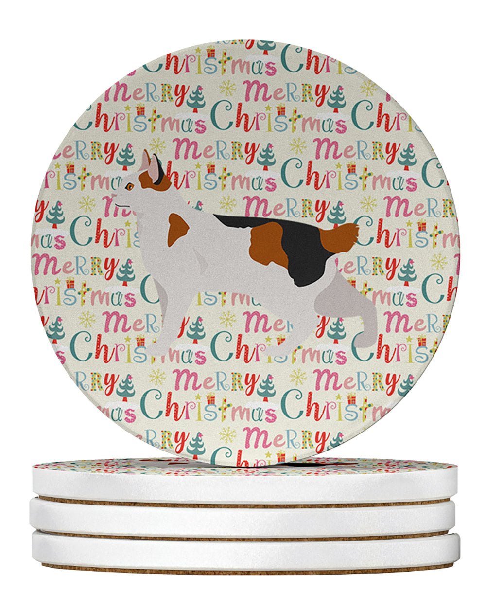 Buy this Korean Bobtail Cat Christmas Large Sandstone Coasters Pack of 4