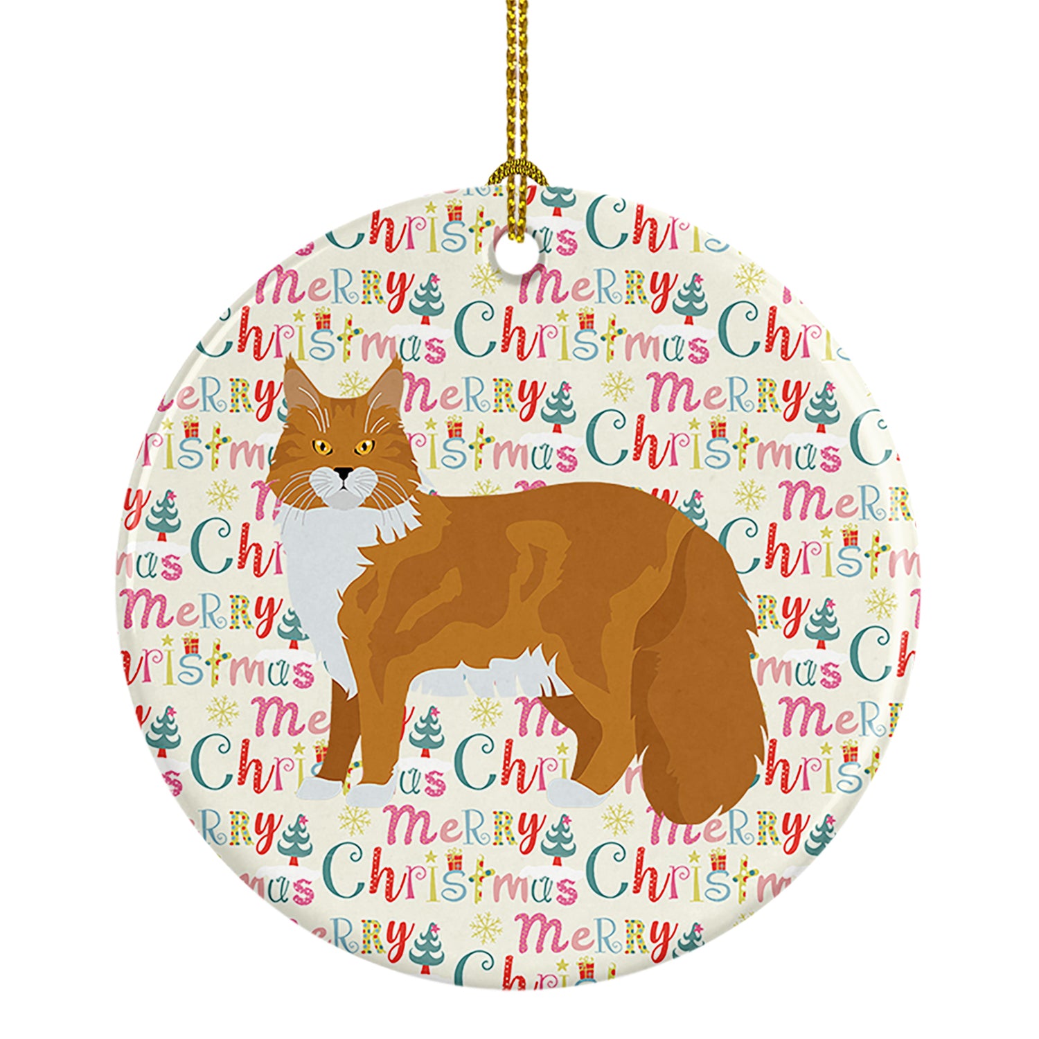 Buy this Maine Coon #1 Cat Christmas Ceramic Ornament