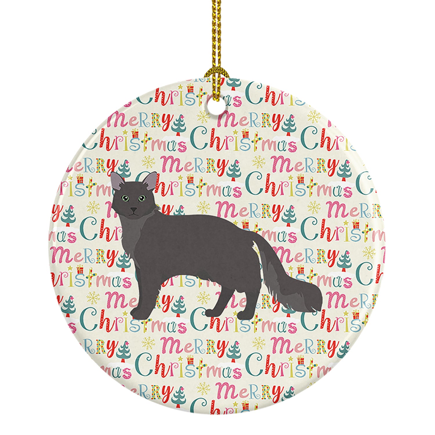 Buy this Nebelung #1 Cat Christmas Ceramic Ornament