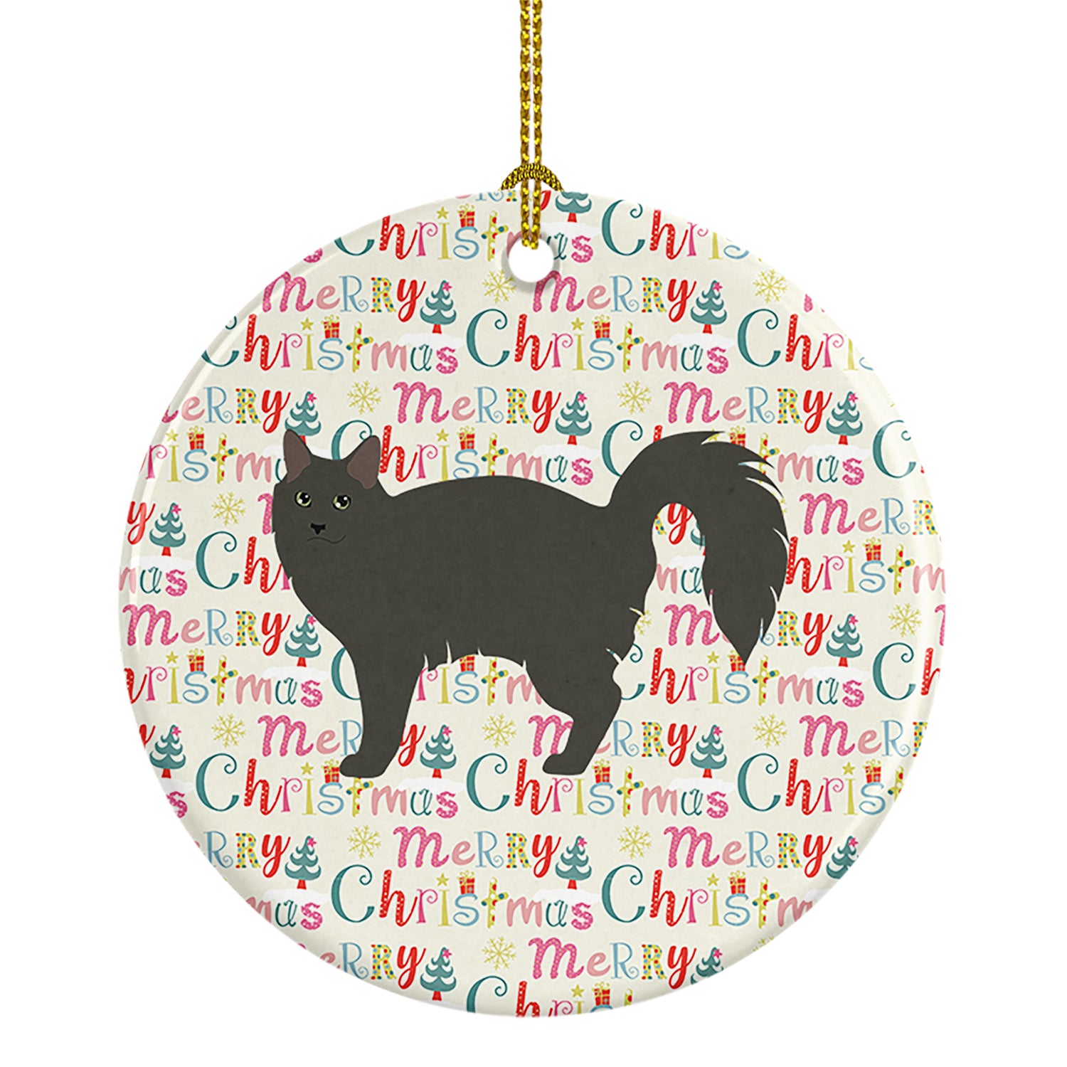 Buy this Nebelung #3 Cat Christmas Ceramic Ornament