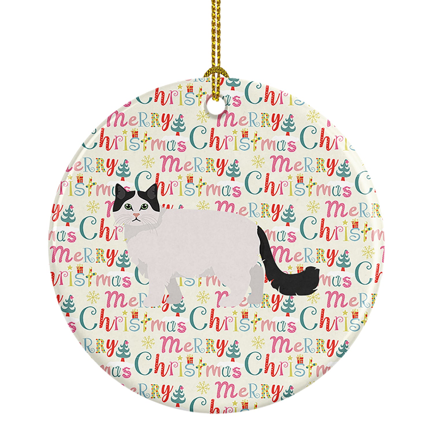 Buy this Ragamuffin #1 Cat Christmas Ceramic Ornament