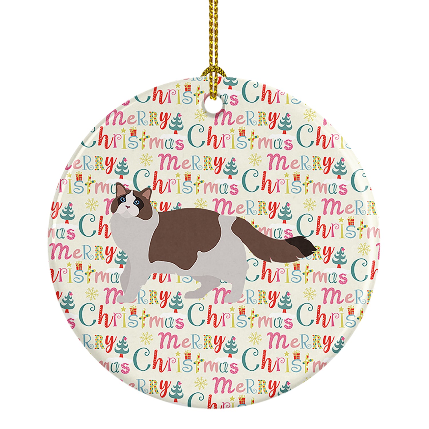 Buy this Ragdoll #3 Cat Christmas Ceramic Ornament