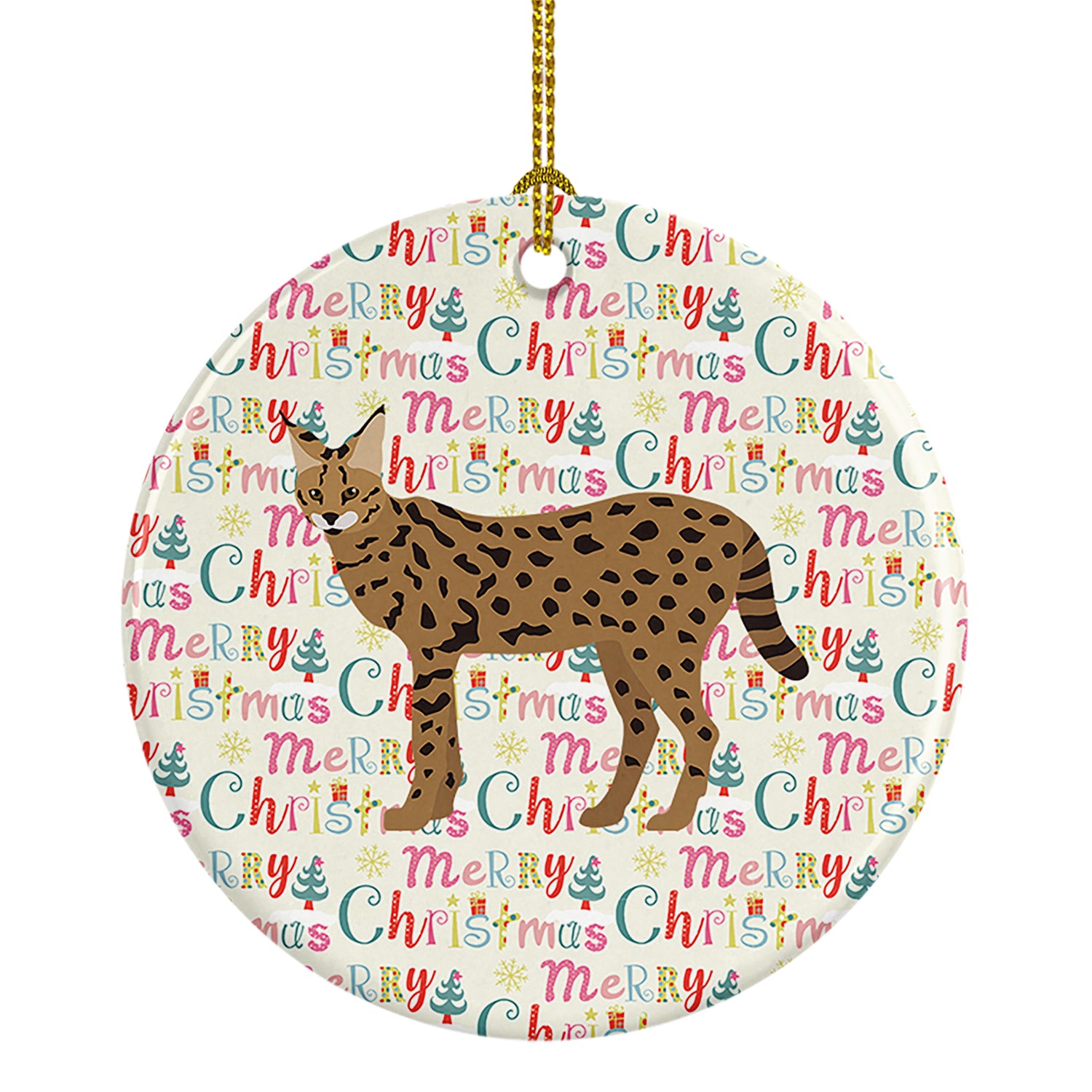 Buy this Savannah #3 Cat Christmas Ceramic Ornament