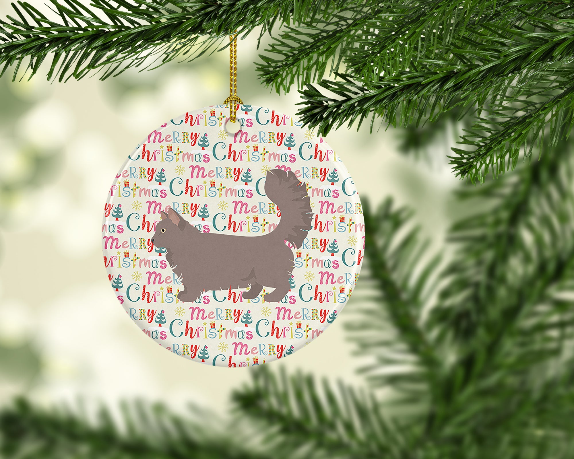 Buy this Skookum #2 Cat Christmas Ceramic Ornament