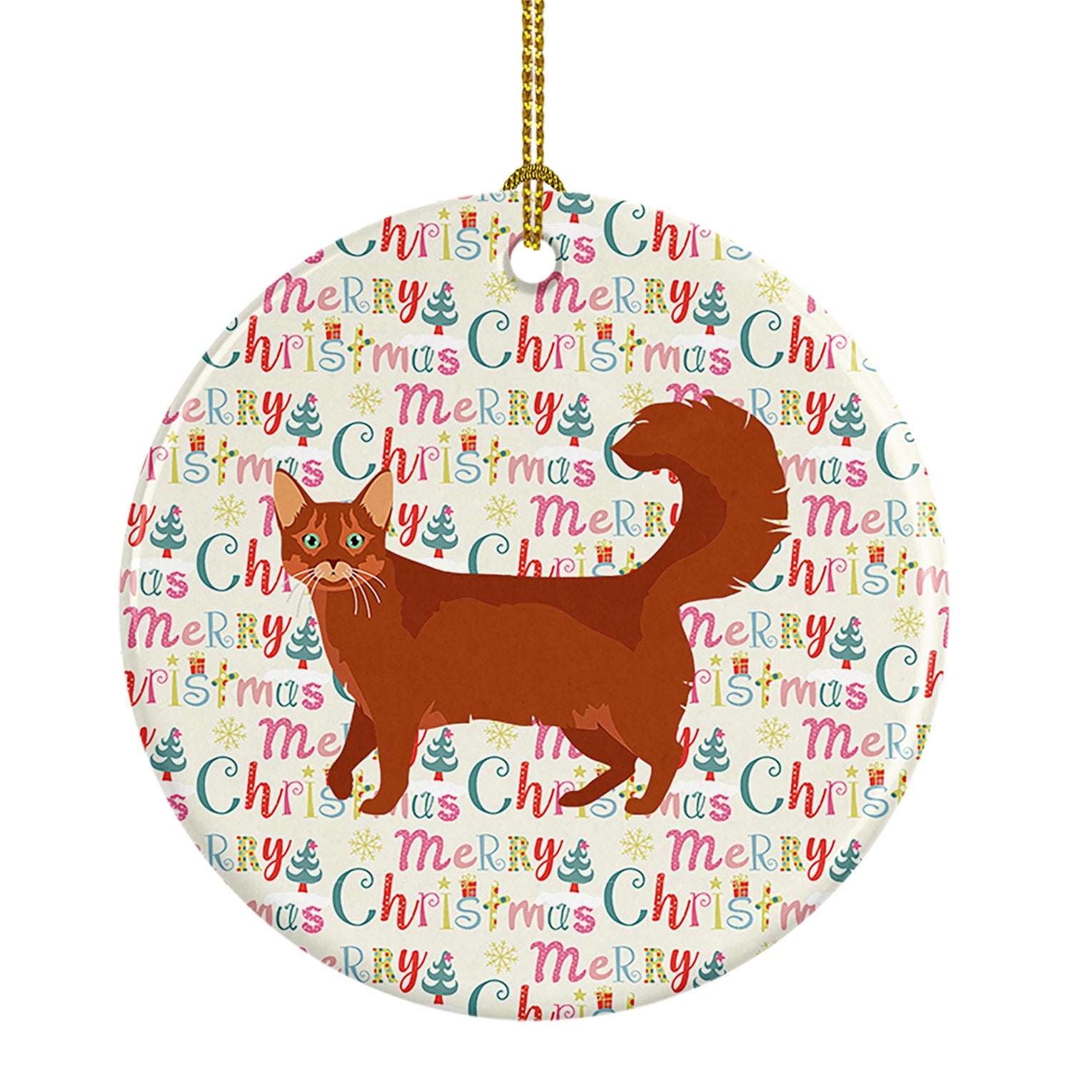 Buy this Somali Cat Christmas Ceramic Ornament